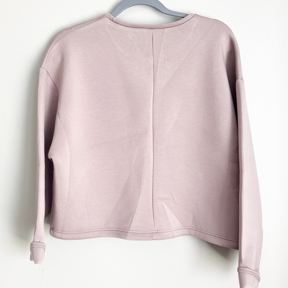 2/25 Zara Neoprene Scuba Pullover Athletic Wear Dusty Rose Small 2712 961 706 - Picture 3 of 7